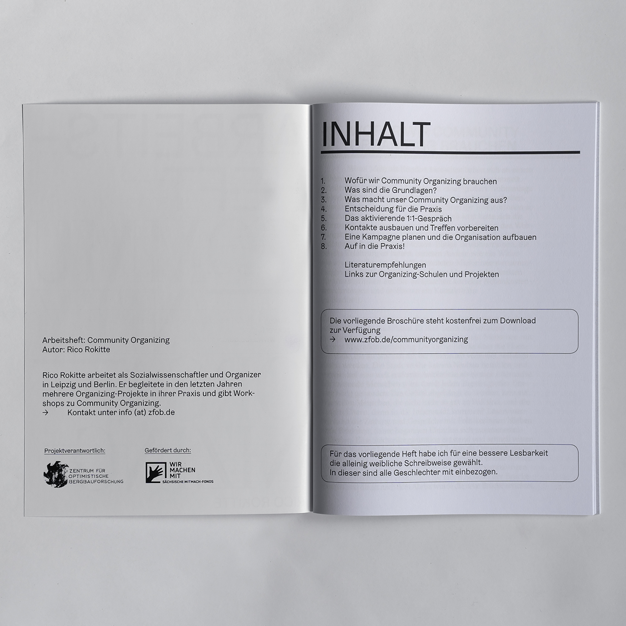 Arbeitsheft Community Organizing